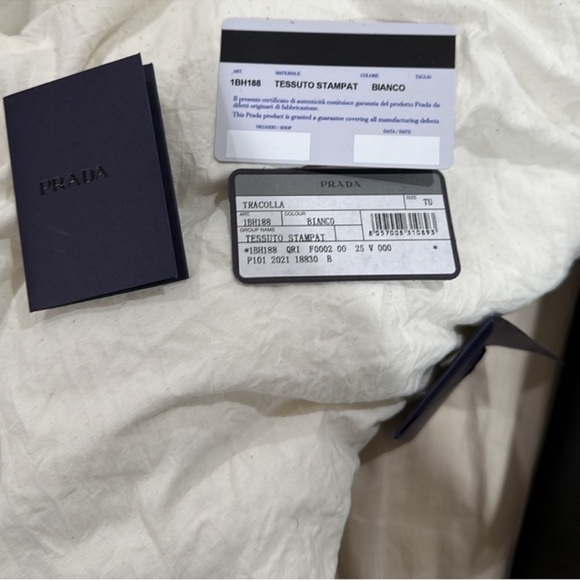 Prada Mini Cleo Brushed Leather Bag in White (LIKE NEW) - Picture 8 of 9